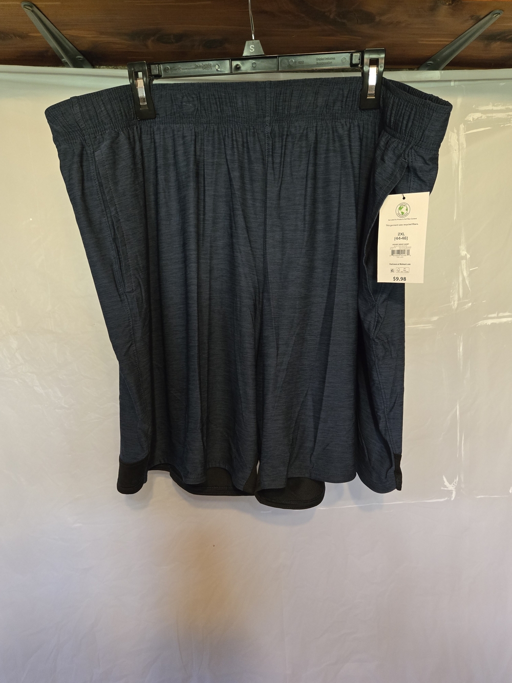 NWT Navy Blue & Charcol Gray Men's Athletic Works Shorts 2XL